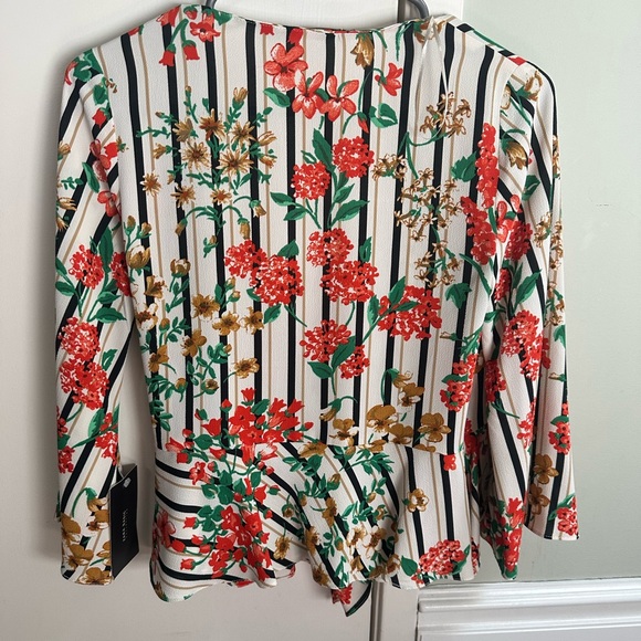 Zara printed wrap shirt nwt - Picture 3 of 5